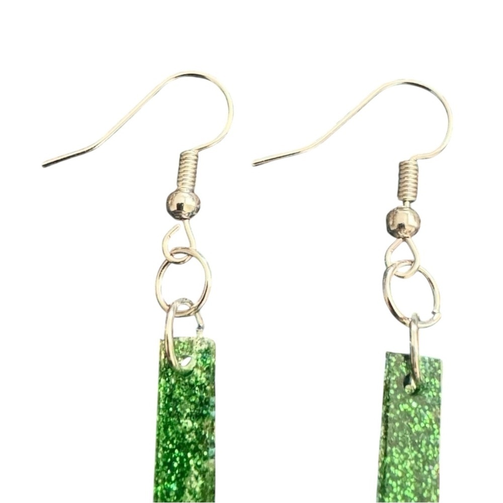 Resin Sparkle Earrings - Picture 4 of 6